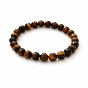 TIGER'S EYE Bracelet Stretch Fit, Confidence & Protection Stone, Good Luck Wealth, Stone of Courage, Healing Crystal Bracele, Unisex Jewelry