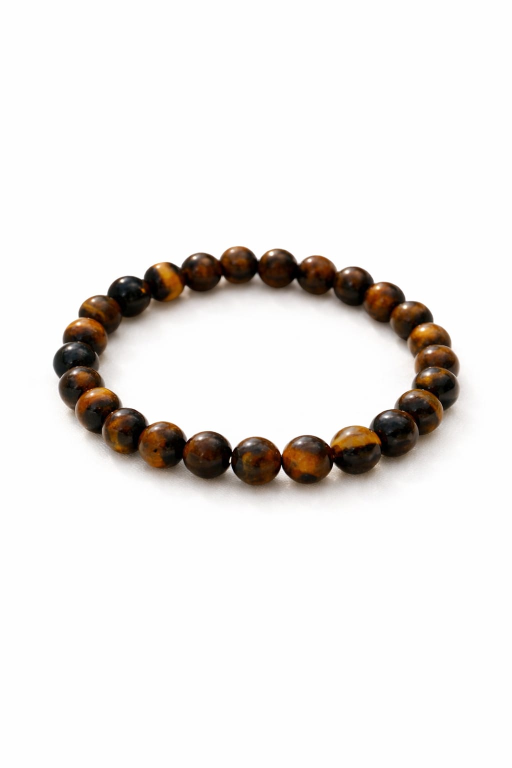 TIGER'S EYE Bracelet Stretch Fit, Confidence & Protection Stone, Good Luck Wealth, Stone of Courage, Healing Crystal Bracele, Unisex Jewelry
